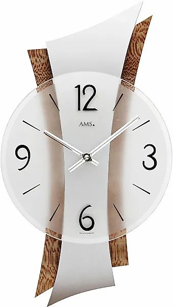 AMS Wanduhr »9401«, Quarzuhr,Holz,Wohnzimmer,Esszimmer,Küche,Arbeitszimmer, günstig online kaufen