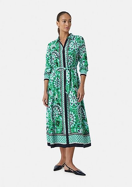 Comma Maxikleid Midi-Kleid mit verdeckter Knopfleiste und All-over-Print günstig online kaufen