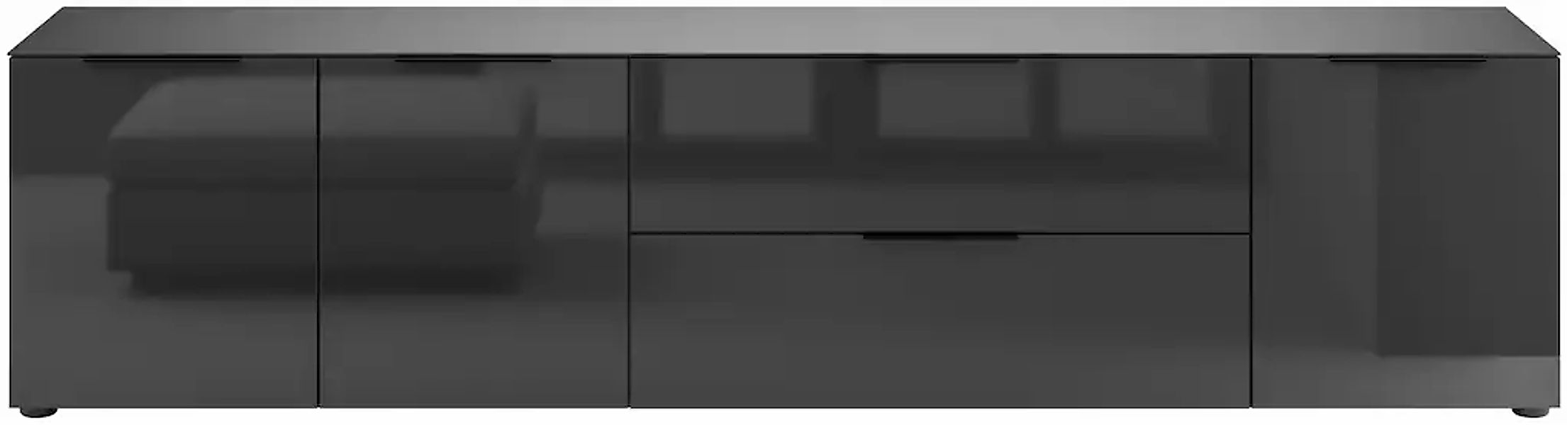 Manjana Möbel Lowboard "mit Chrom oder Schwarz matten Metallgriffen" günstig online kaufen