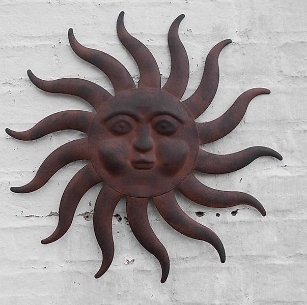Deko-Impression Wanddekoobjekt Wanddekoration Sonne Eisenblech rotbraune günstig online kaufen