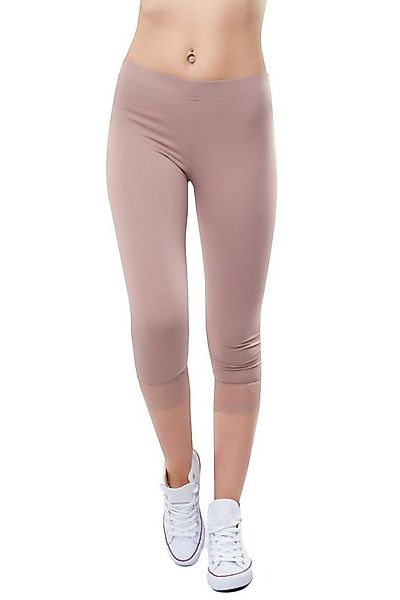 Bongual Caprileggings Leggins kurz mit Spitze günstig online kaufen