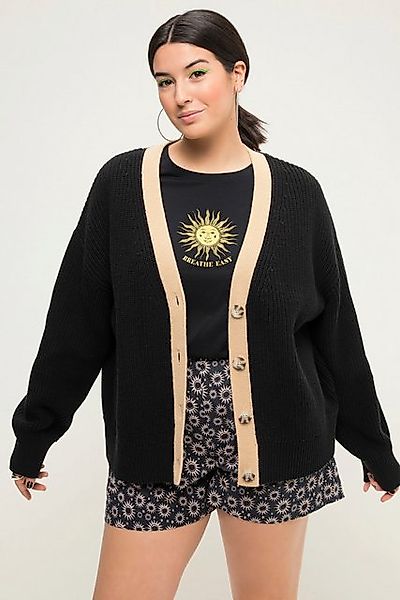 Studio Untold Strickjacke Strickjacke oversized Colorblende Langarm günstig online kaufen