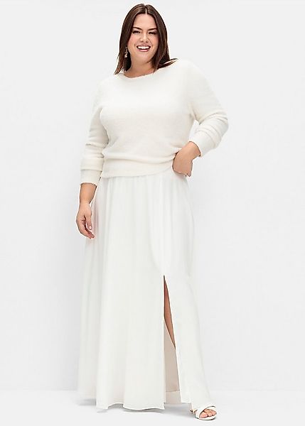 Sheego Strickpullover Pullover . mit tiefem V-Ausschnitt hinten günstig online kaufen