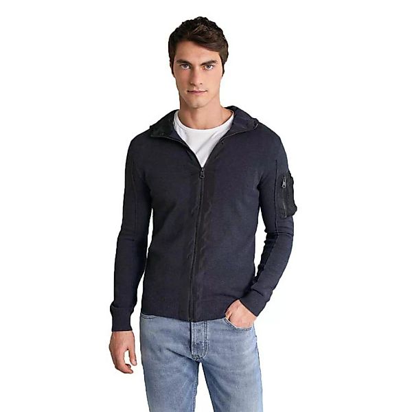 Salsa Jeans Mantel Pullover Mit Durchgehendem Reißverschluss M Blue günstig online kaufen
