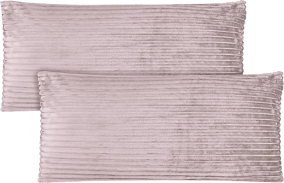 Aspero Kissenbezüge 2 Kissenbezüge aus Streifen-Flanell 40x80 cm, Kopfkisse günstig online kaufen