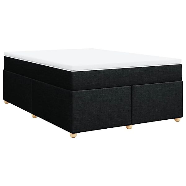 vidaXL Boxspringbett mit Matratze Schwarz 140x190 cm Stoff 3285375 günstig online kaufen