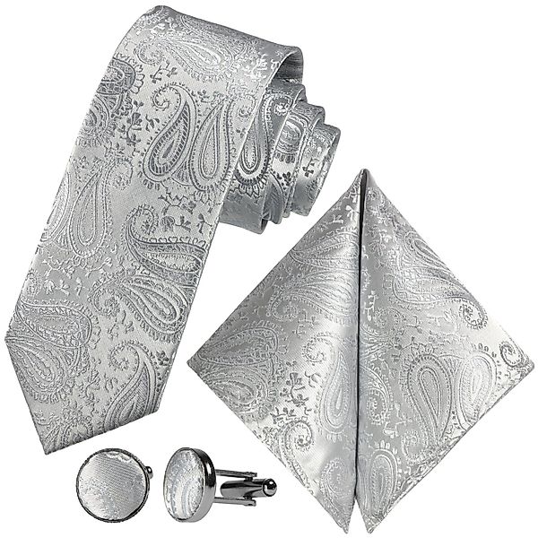 GASSANI Krawatte Hochzeitskrawatte Paisley Festlich, Herren-Krawatte günstig online kaufen