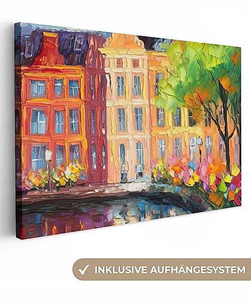 OneMillionCanvasses® Leinwandbild Ölfarbenoptik - Amsterdam - günstig online kaufen