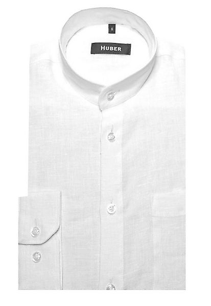 Huber Hemden Langarmhemd HU-0044 Stehkragen 100% Leinen Naturfaser Regular günstig online kaufen