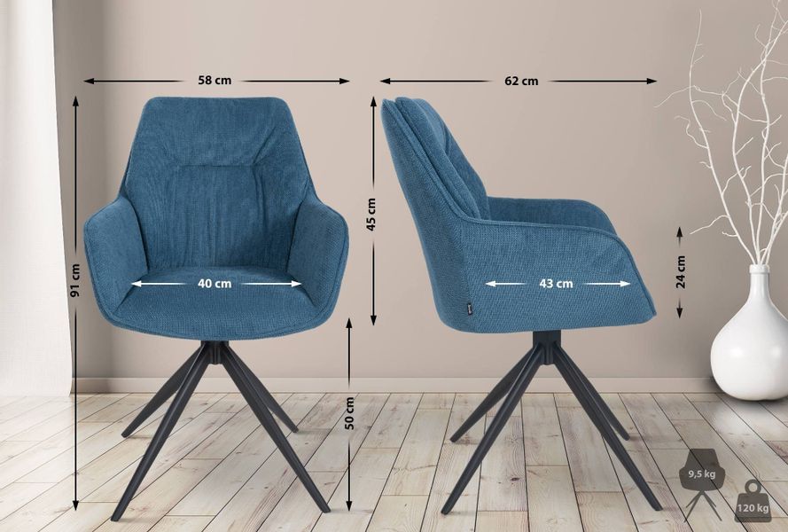 CLP Esszimmerstuhl Jules, schwenkbarer Polster-Stuhl Mit günstig online kaufen