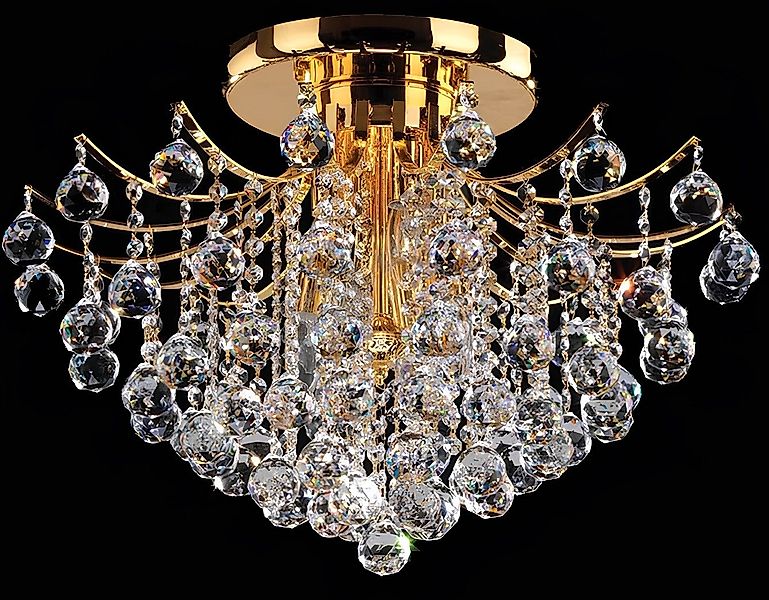 JVmoebel Kronleuchter Goldener Zierleuchter aus Metall mit luxuriösem Desig günstig online kaufen