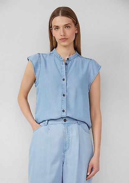 s.Oliver Kurzarmbluse Lyocell-Bluse mit Flügelärmeln günstig online kaufen