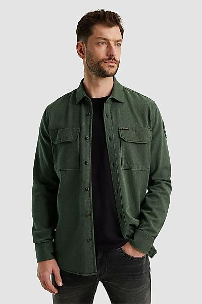 PME Legend Hemd Flanel Herringbone Grün - Größe M günstig online kaufen