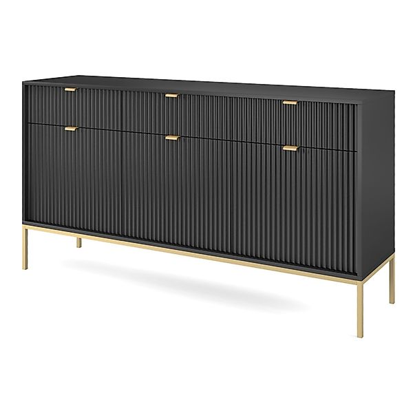 Selsey Sideboard VELLORE, 3-türig mit geriffelten günstig online kaufen