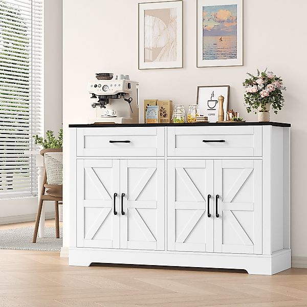 HOMECHO Buffet 120cm Küchenschrank mit 2 günstig online kaufen