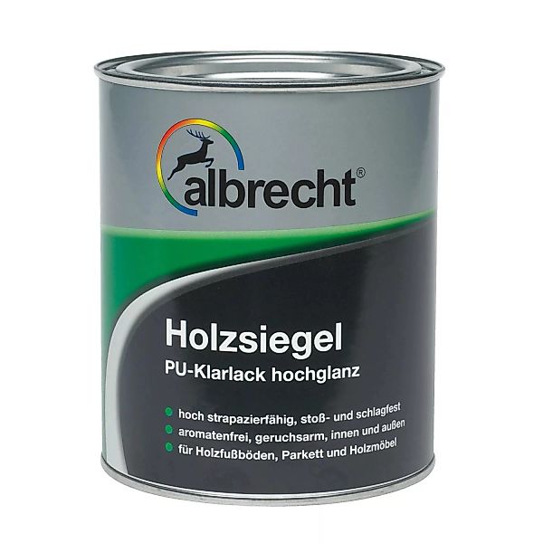Albrecht Holzsiegel PU-Klarlack Transparent hochglänzend 125 ml günstig online kaufen