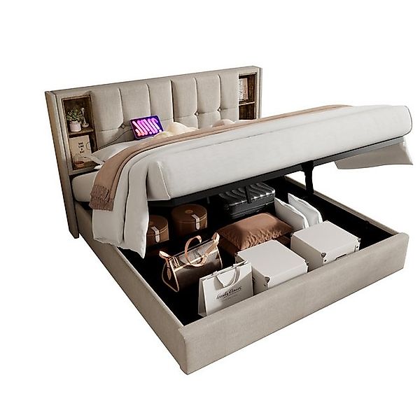 Gotagee Polsterbett Doppelbett Jugendbett Multifunktionsbett 160 x 200 cm f günstig online kaufen
