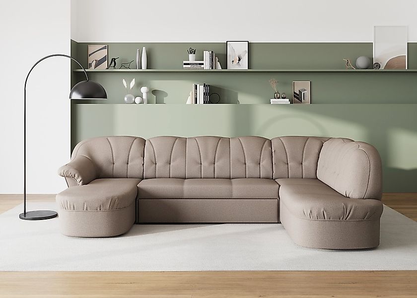 DOMO collection Wohnlandschaft "Pegnitz, zeitlos&modern, elegante Rückenste günstig online kaufen