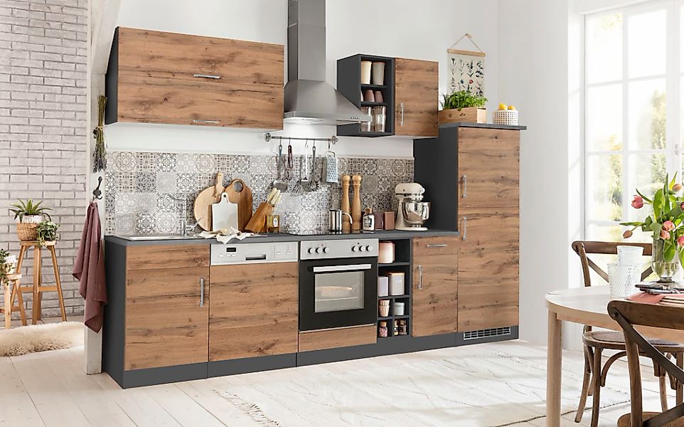 KOCHSTATION Küchenzeile "KS-Colmar", ohne E-Geräte, Breite 300 cm günstig online kaufen