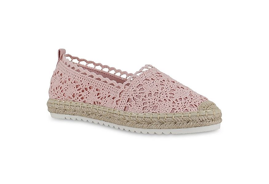 VAN HILL 841310 Espadrille Damen Espadrilles Slippers Spitze Bast Profil-So günstig online kaufen