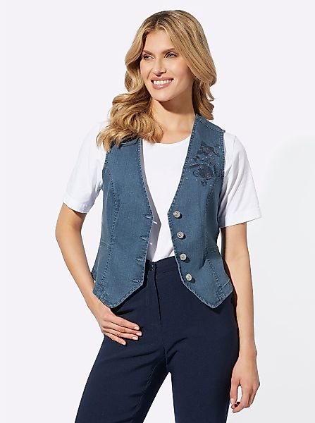 Sieh an! Jerseyweste Jeansweste günstig online kaufen