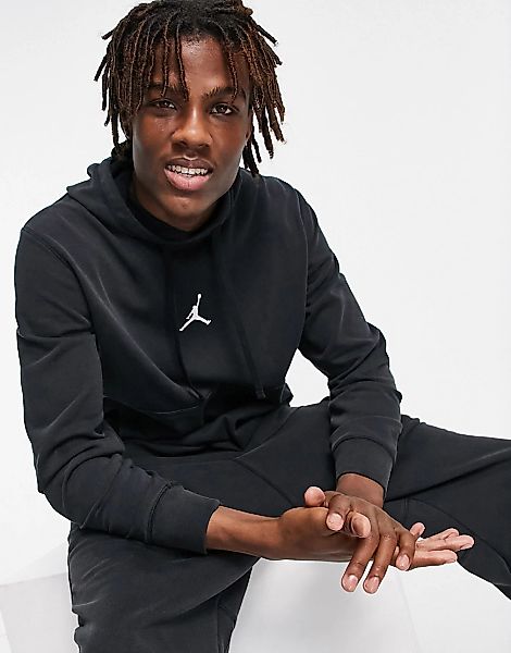Nike – Jordan Jumpman Air – Fleece-Kapuzenpullover in verwaschenem Schwarz günstig online kaufen