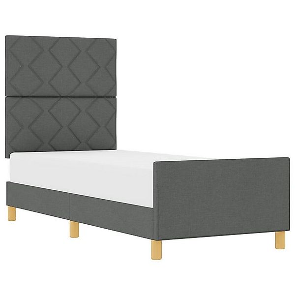 vidaXL Bett Bettgestell Dunkelgrau 80x200 cm Stoff (1-tlg) günstig online kaufen