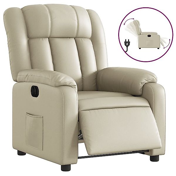 vidaXL Sessel Relaxsessel Elektrisch Creme Kunstleder günstig online kaufen
