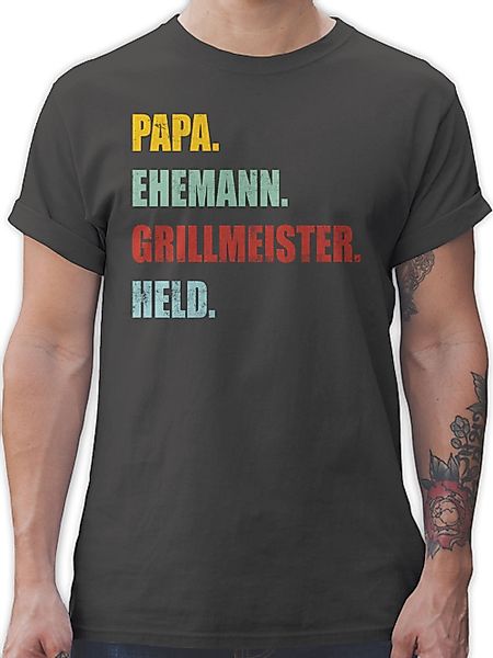 Shirtracer T-Shirt Papa Ehemann Grillmeister Held günstig online kaufen