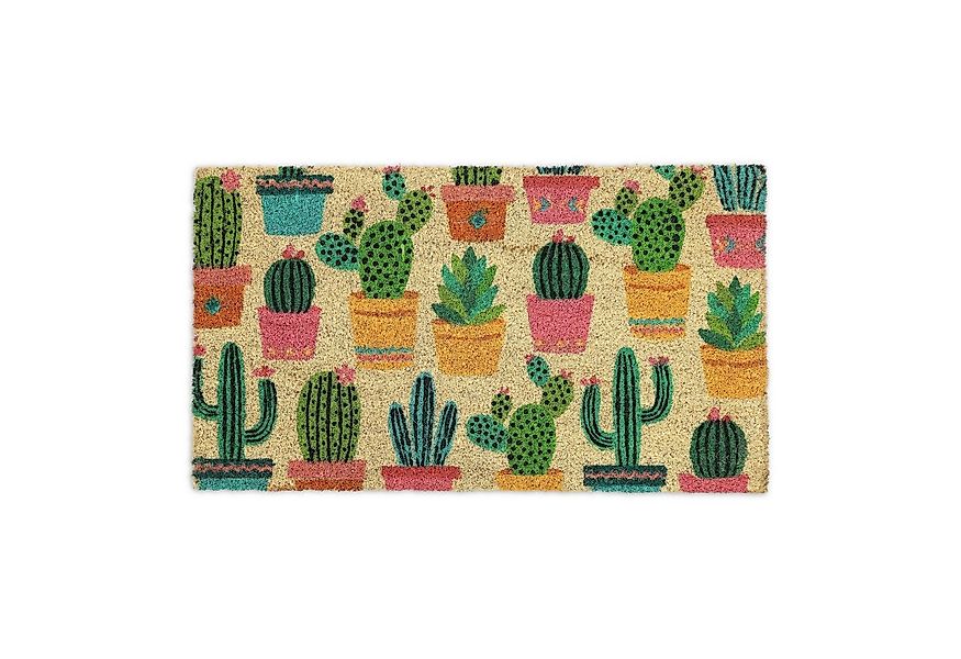 relaxdays Fußmatte Kokos Fußmatte Kaktus, Höhe: 15 mm günstig online kaufen