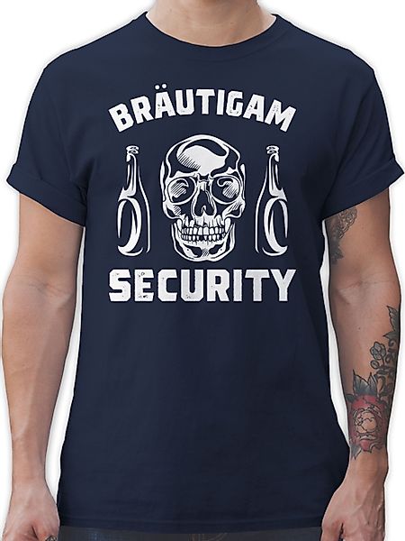 Shirtracer T-Shirt Bräutigam Security Totenkopf JGA günstig online kaufen