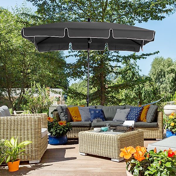 Outsunny Sonnenschirm Strandschirm Gartenschirm Schirm Balkonschirm Sonnens günstig online kaufen