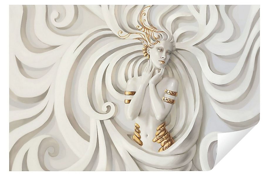 Wallarena Fototapete 3D EFFEKT Medusa Abstrakt Marmor Vlies Tapete Wohnzimm günstig online kaufen