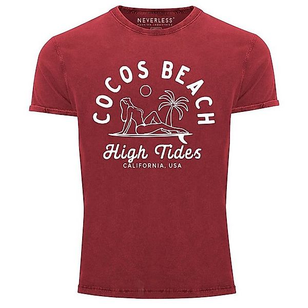 Neverless Print-Shirt Cooles Angesagtes Herren T-Shirt Vintage Shirt Line A günstig online kaufen