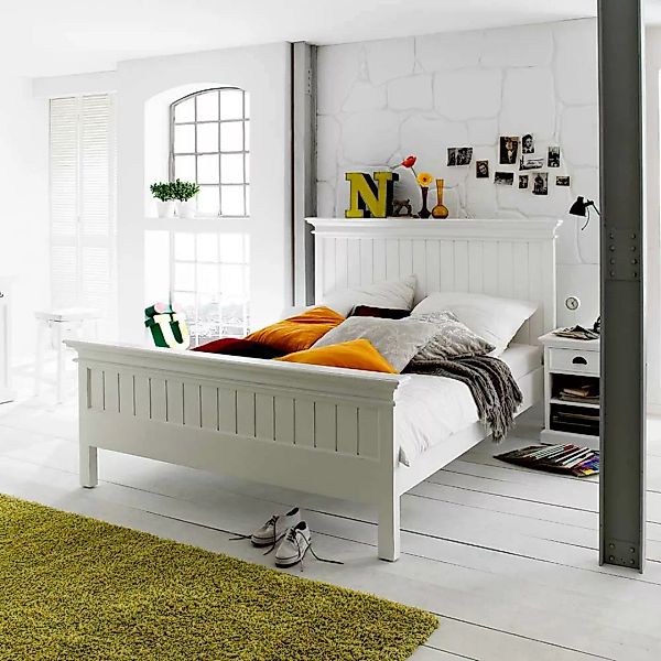 Komfortbett in Weiß Landhausstil günstig online kaufen
