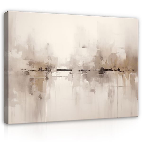 Wallarena Leinwandbild Abstrakt Kunst Beige Modern günstig online kaufen
