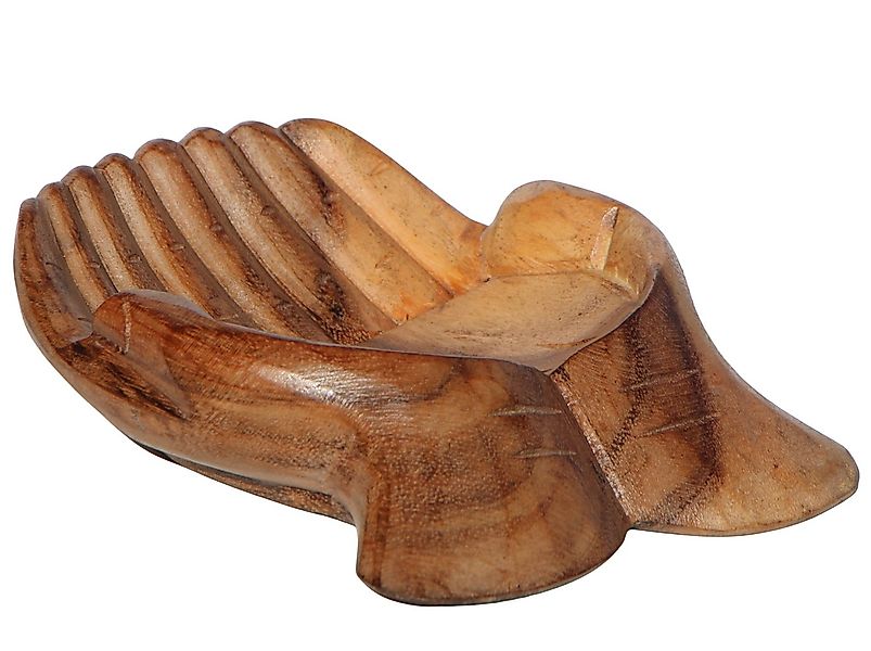 Wogeka Dekoschale Holz-Schale Hände Schmuck-Schale Snackschale Dekoration günstig online kaufen