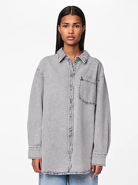 pieces Jeansbluse PCMAISIE LS DENIM SHIRT günstig online kaufen