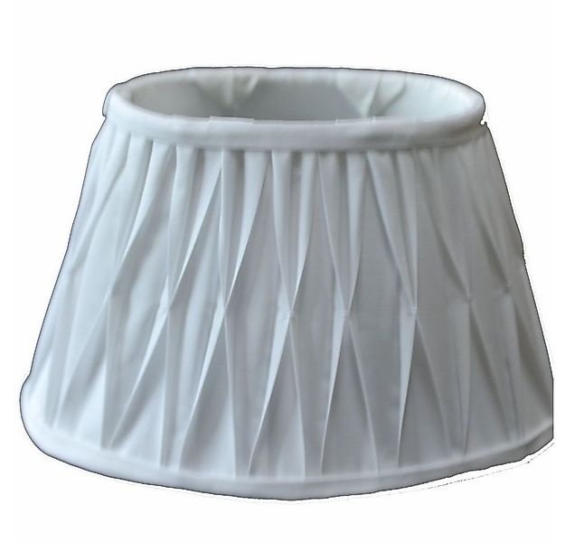 Dirk Davids Leuchten GmbH Lampenschirm Oval Plissee Weiß TL 25-15-16, Elega günstig online kaufen