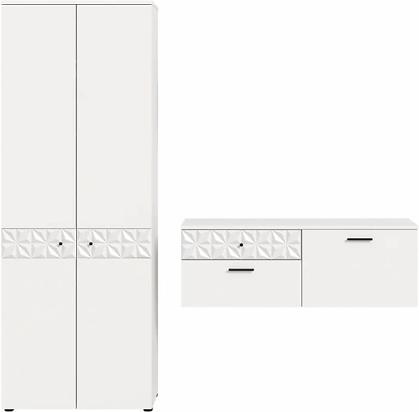 INOSIGN Garderoben-Set "VICENZA, 2-tlg., mit foraler Ornamentabsetzung in d günstig online kaufen