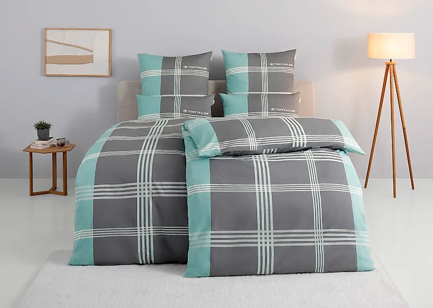 TOM TAILOR HOME Bettwäsche "Ole" 2 Stk. tlg. karierte Bettwäsche aus Baumwo günstig online kaufen
