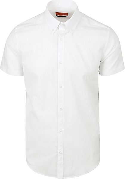 Suitable Short Sleeves Hemd Cotton Slub Weiß - Größe L günstig online kaufen