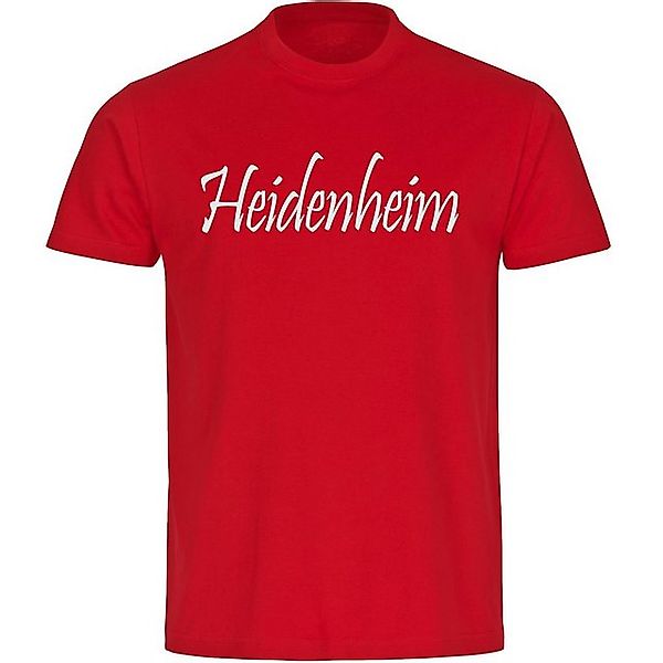 multifanshop T-Shirt Herren Heidenheim - Schriftzug - Männer günstig online kaufen