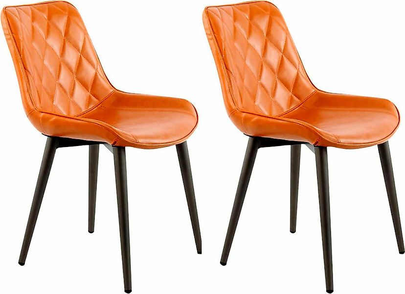 Kayoom Stuhl "Cecil 110" 2er-Set, Rückenlehne mit stilvollem Nahtmuster, ko günstig online kaufen