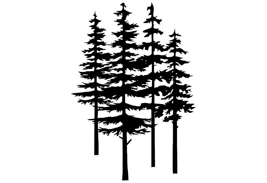 Jumpeak Wanddekoobjekt wanddekoration metall,Wald,Kiefern,Baumschmuck,wall günstig online kaufen