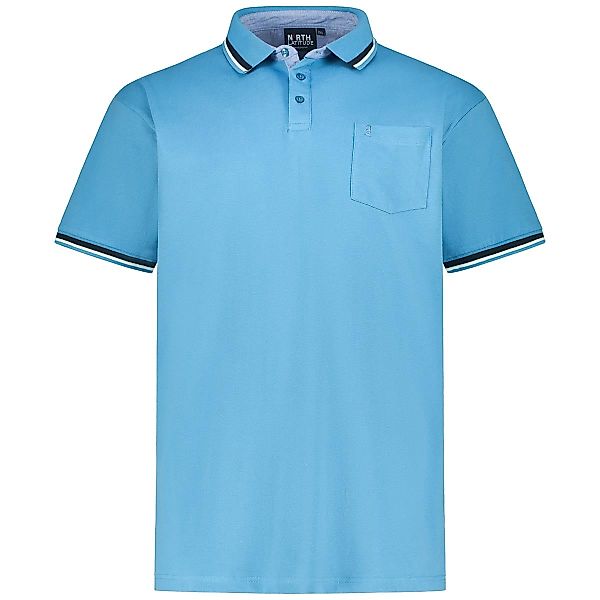 North Poloshirt mit Elasthan Farbe mittelblau Größe: 8XL günstig online kaufen