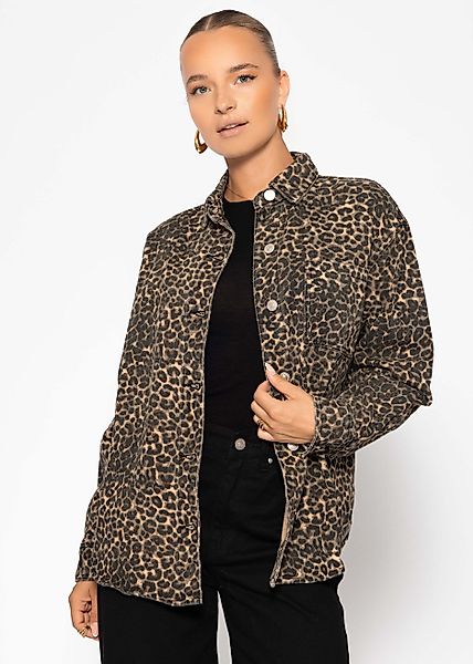 SASSYCLASSY Blusenjacke Hemdjacke aus Jeansstoff mit günstig online kaufen