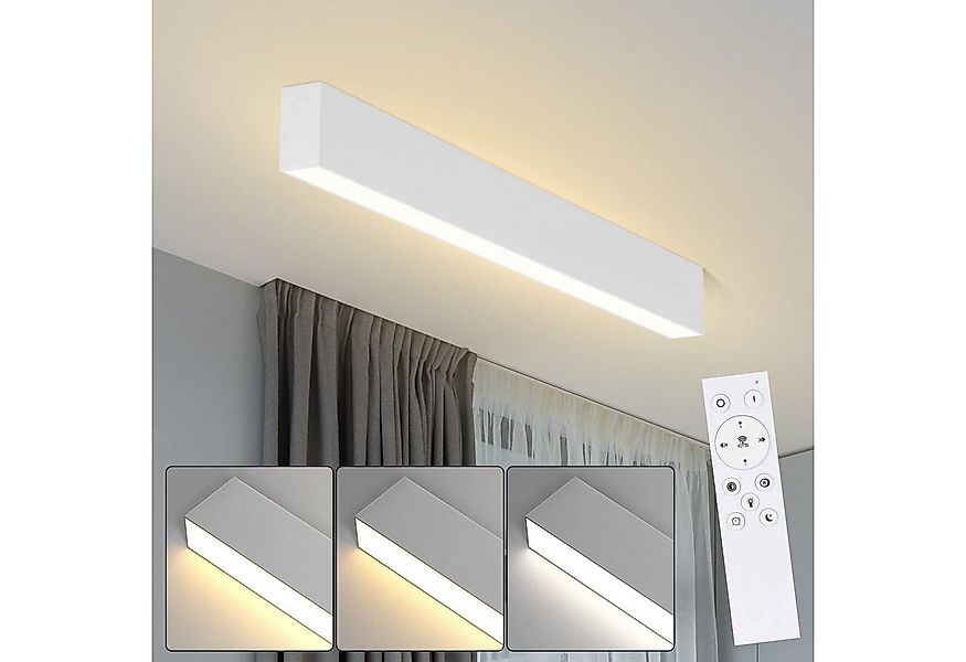 Nettlife LED Deckenleuchte 50 cm Lange Wohnzimmer Deckenlampe schwarz/weiss günstig online kaufen