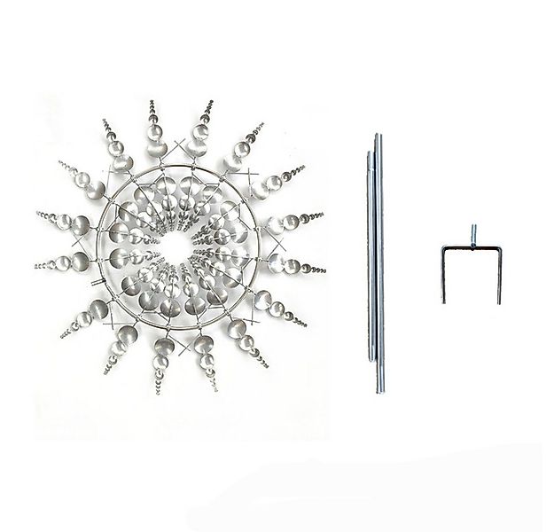 SIKAINI Schlagmetall Windbetrieben und wetterfest, Buntes Garten Windspiel günstig online kaufen