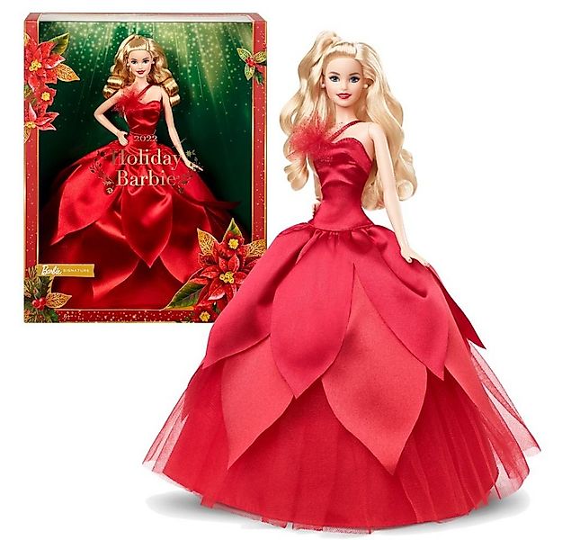 Barbie Anziehpuppe Holiday Barbie 2022 HBY03 Mattel Signature Puppe Sammelp günstig online kaufen